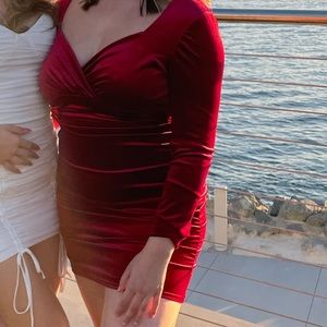 red velvet cocktail/formal dress